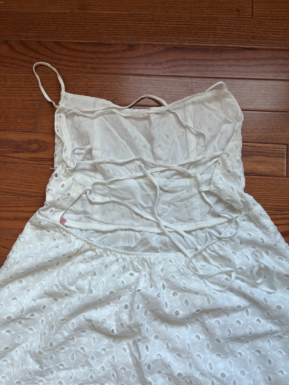 Show Me Your MuMu White Eyelet Mini Dress - Picture 2 of 3